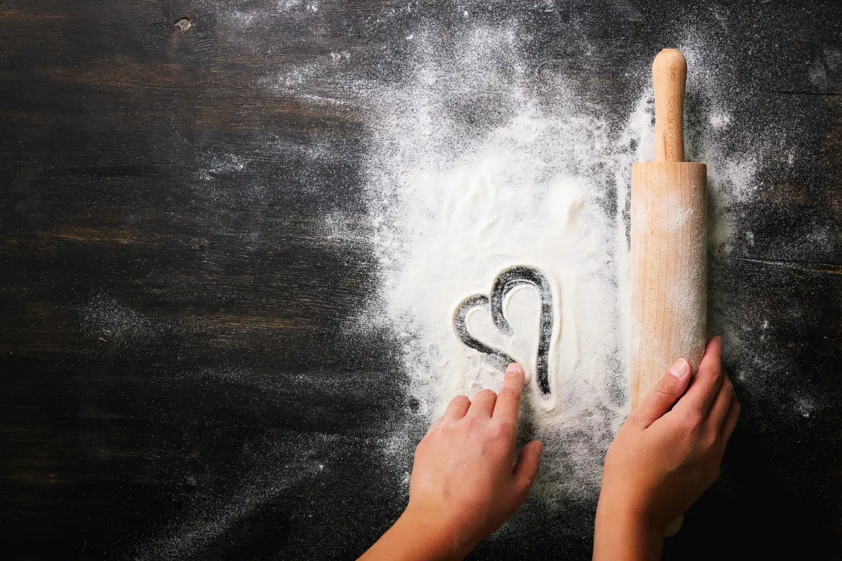 Vintage heart cakes showcasing the evolution of baking techniques