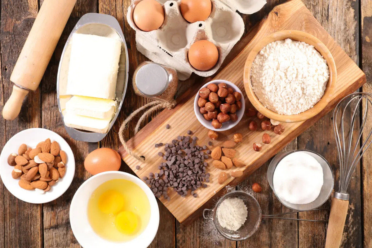 Ingredients for Baking Zebra Cake