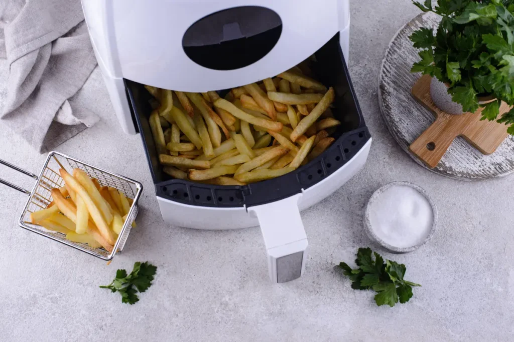 Air Fryer in Action with Fries