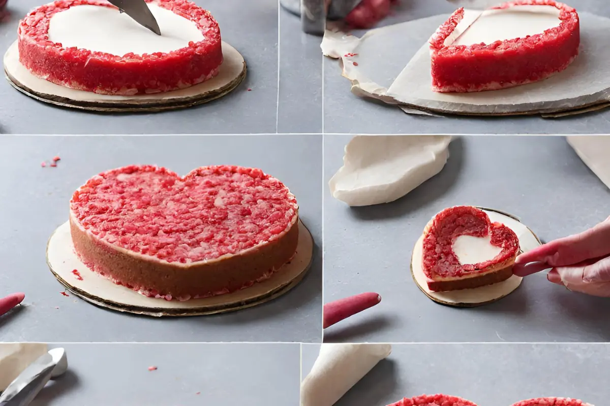 Creating a heart-shaped cake without a special pan