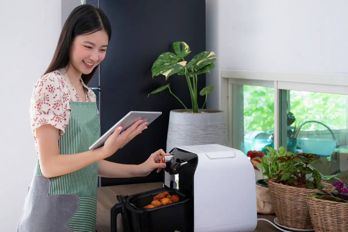 Ingredients and tools for air fryer