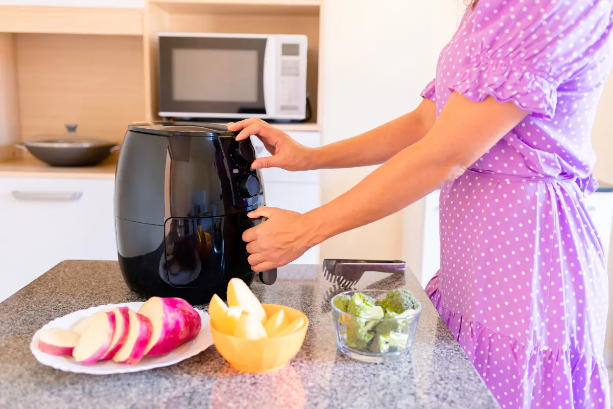 Air fryer on kitchen countertop